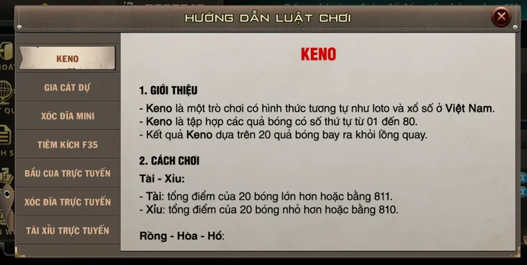 Trải Nghiệm Đỉnh Cao Cùng Tựa Game Keno Tại B52 Club Siêu Hấp Dẫn