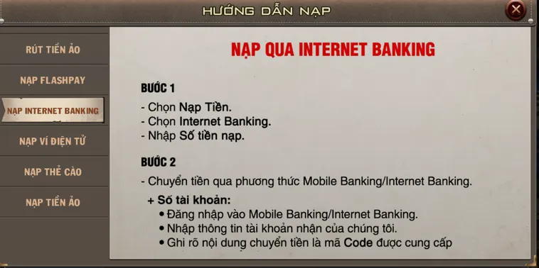 Hướng Dẫn Nạp Tiền Qua Ngân Hàng Tại B52 Club An Toàn Và Tăng Cường Ngân Sách Siêu Tốc
